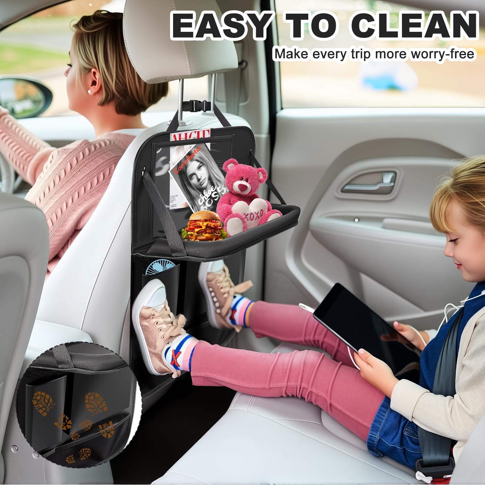 Zecirl multiple-pocket layout holding bottles toys and books for organization