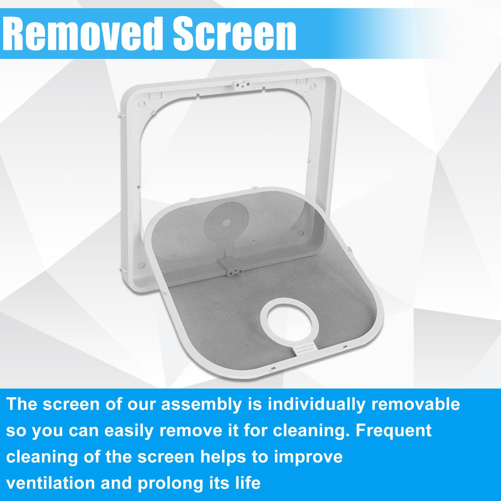 Zejoot detail of removable tabs, enables easy screen removal and cleaning