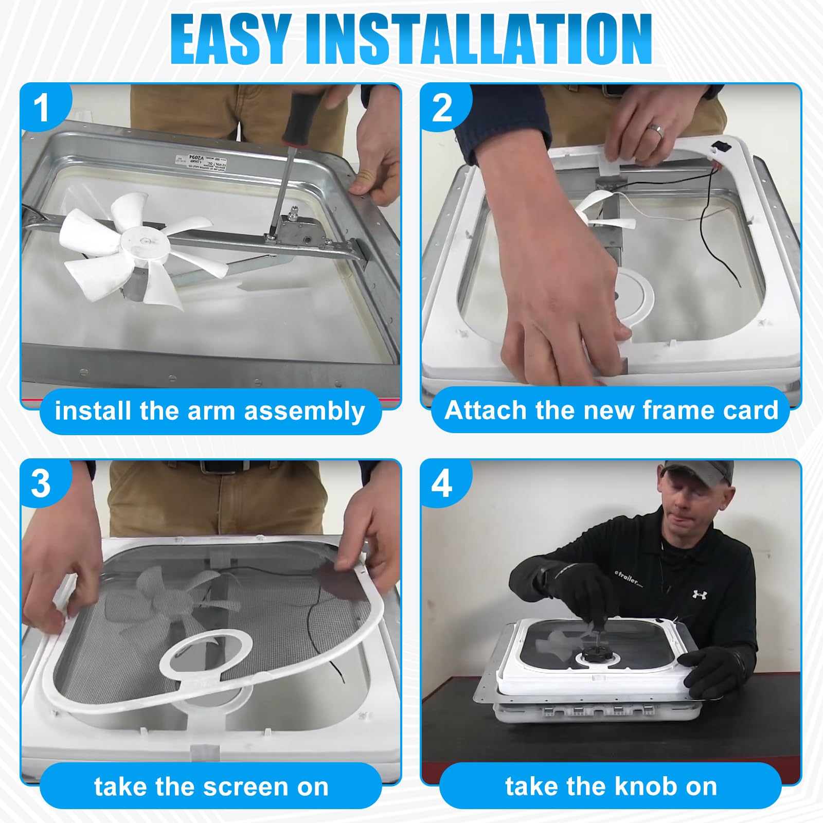 Zejoot installed on RV roof in lifestyle scene, improves airflow and looks