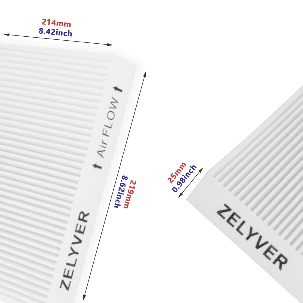 ZELYVER cabin filter installed in HVAC slot demonstrating easy replacement
