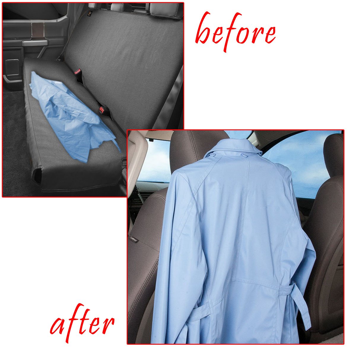 Zento Deals lifestyle backseat organized with bags to free floor space