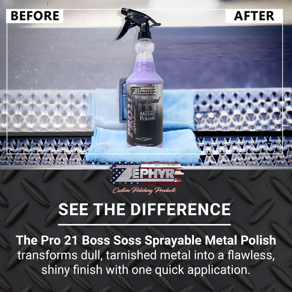Zephyr Boss Soss used on a truck exhaust in a roadside setting for fast maintenance
