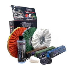 Zephyr kit box front view showing complete polishing kit and contents benefit