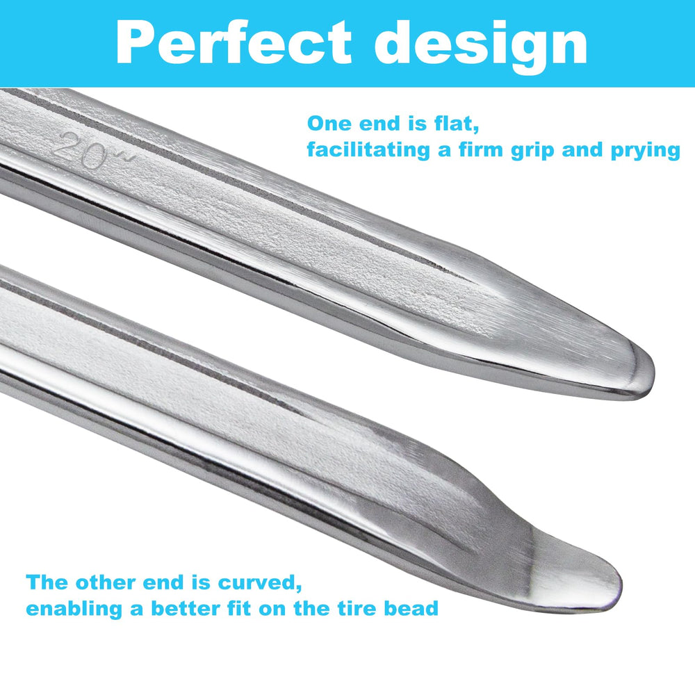 Zepkouel curved end detail showing bead-hold design for safer tire removal