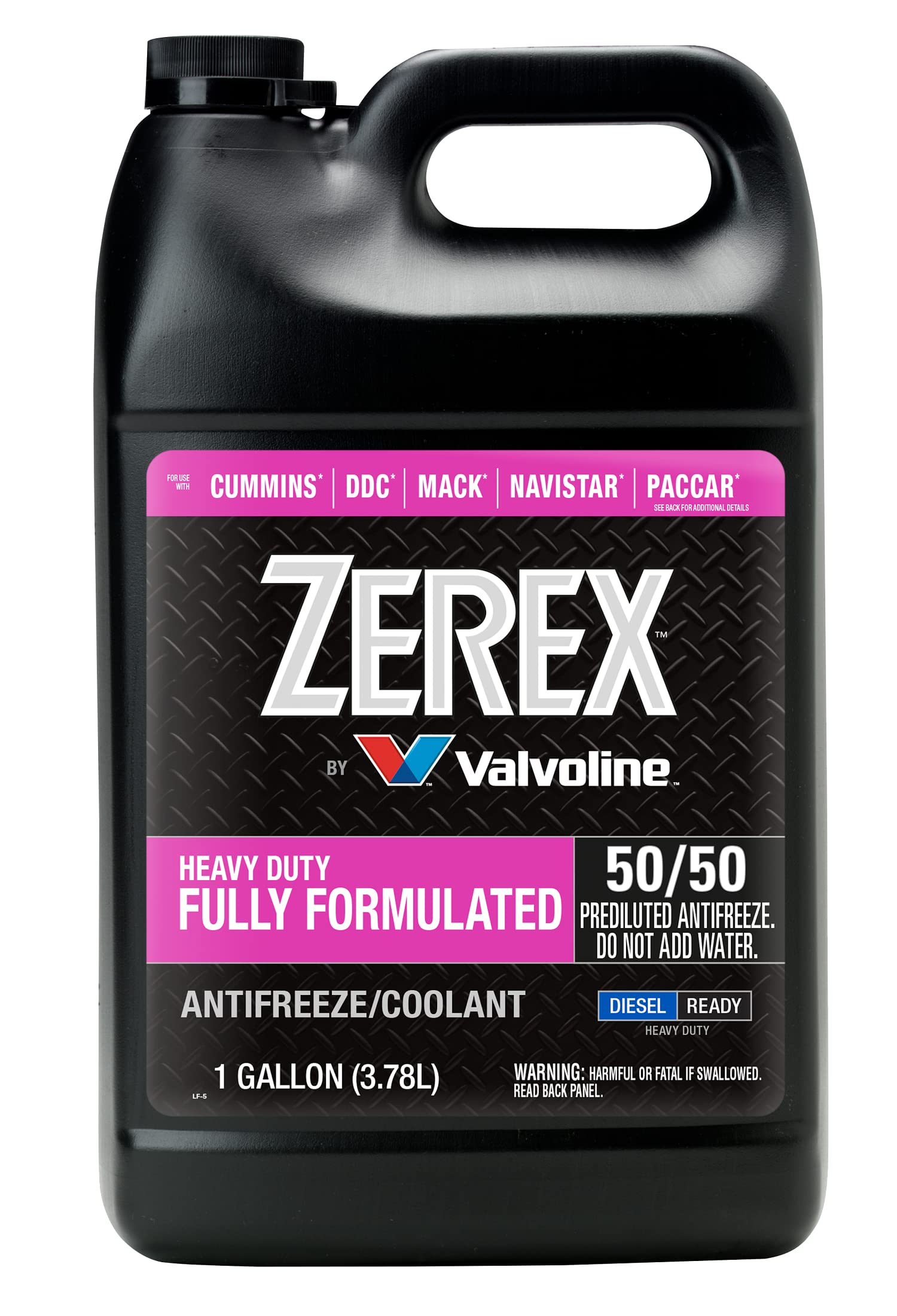 Zerex front label on one-gallon jug showing product name and ready-to-use benefit
