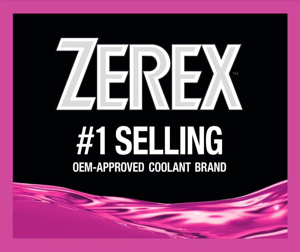 Zerex being poured into radiator filler demonstrating quick, no-mix installation