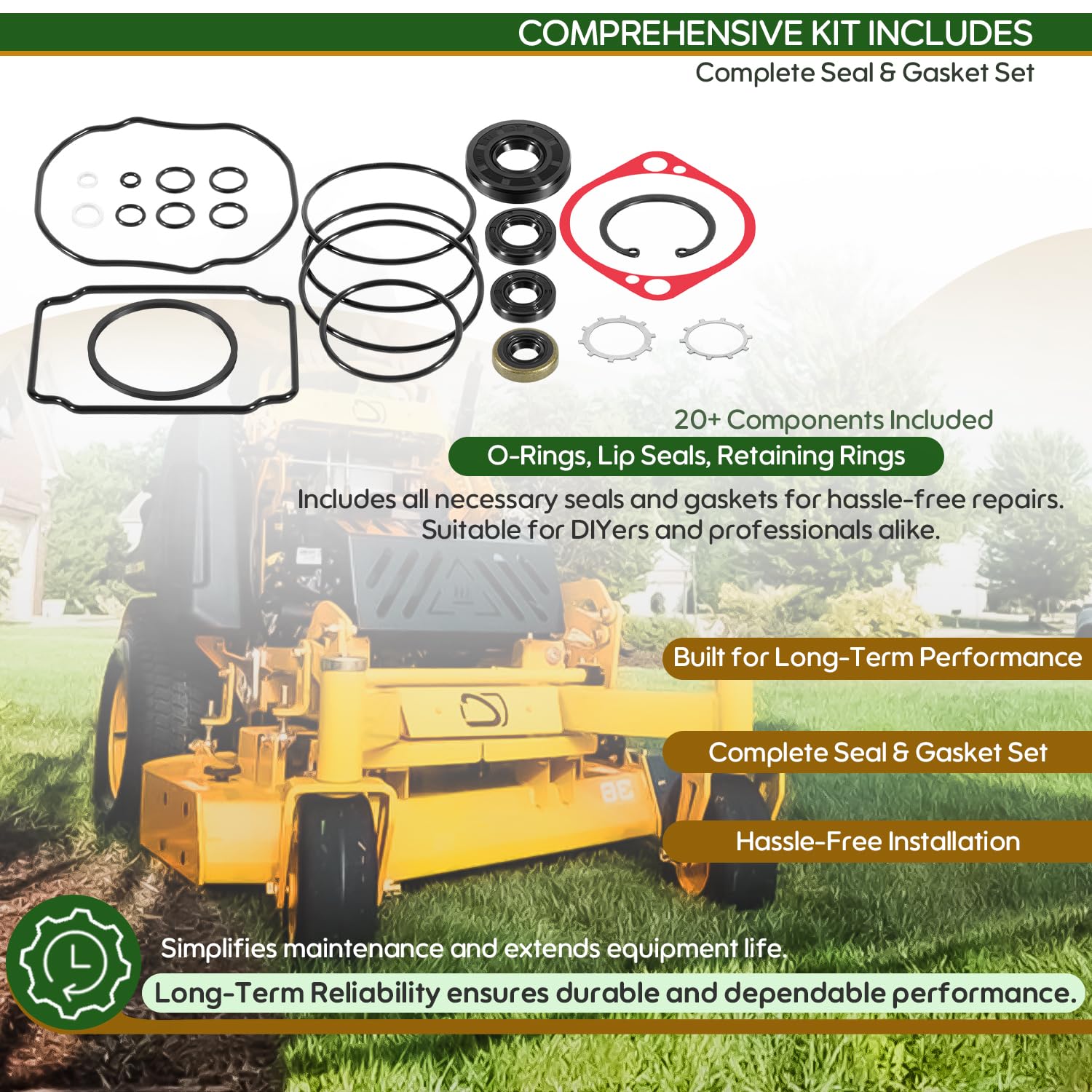ZEZHIMI labeled gaskets and seals organized for fast, error-free installation