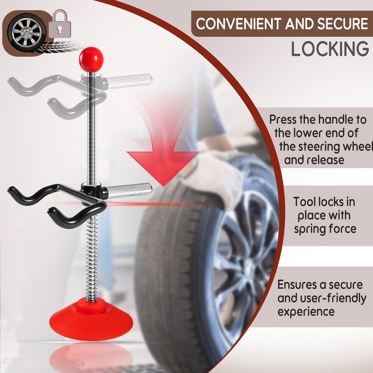 ZEZHIMI rubber pad detail protecting wheel finish while increasing grip