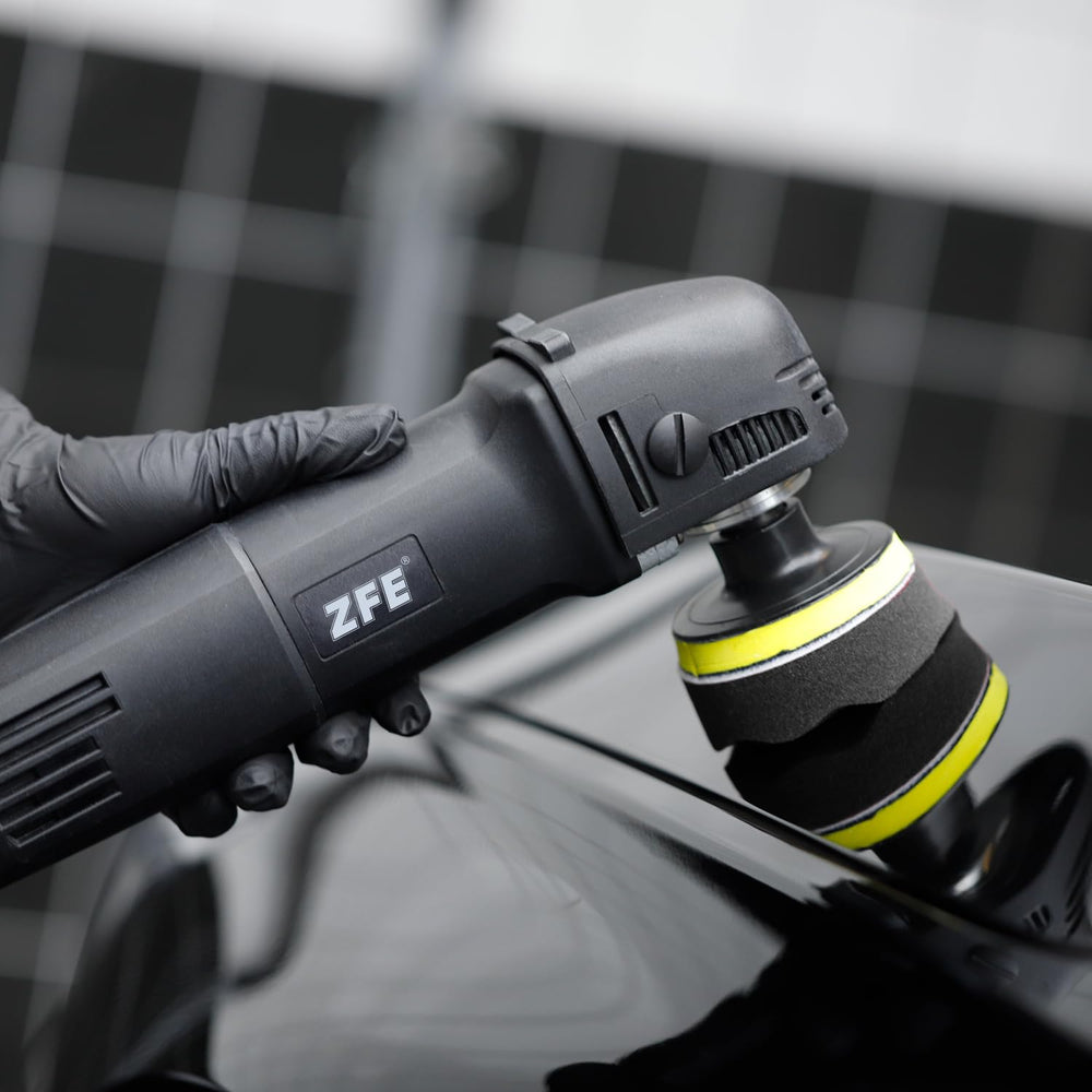 ZFE kit on garage shelf emphasizing ready-to-use detailer lifestyle setup