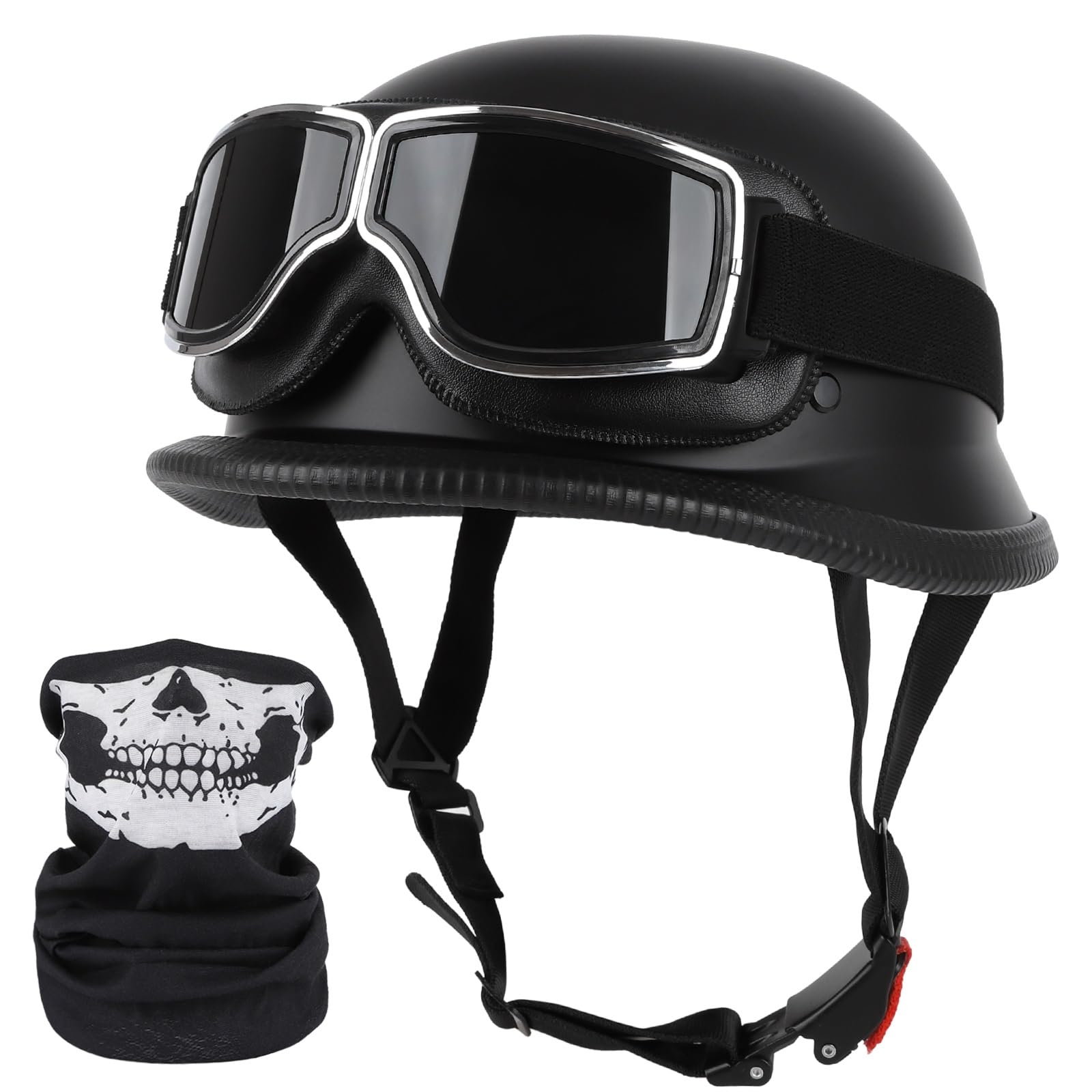 ZGMZLBBD front helmet view showing classic German style and DOT safety