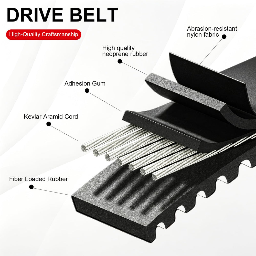 ZHENGHE belt cross-section close-up showing reinforced polyester core strength