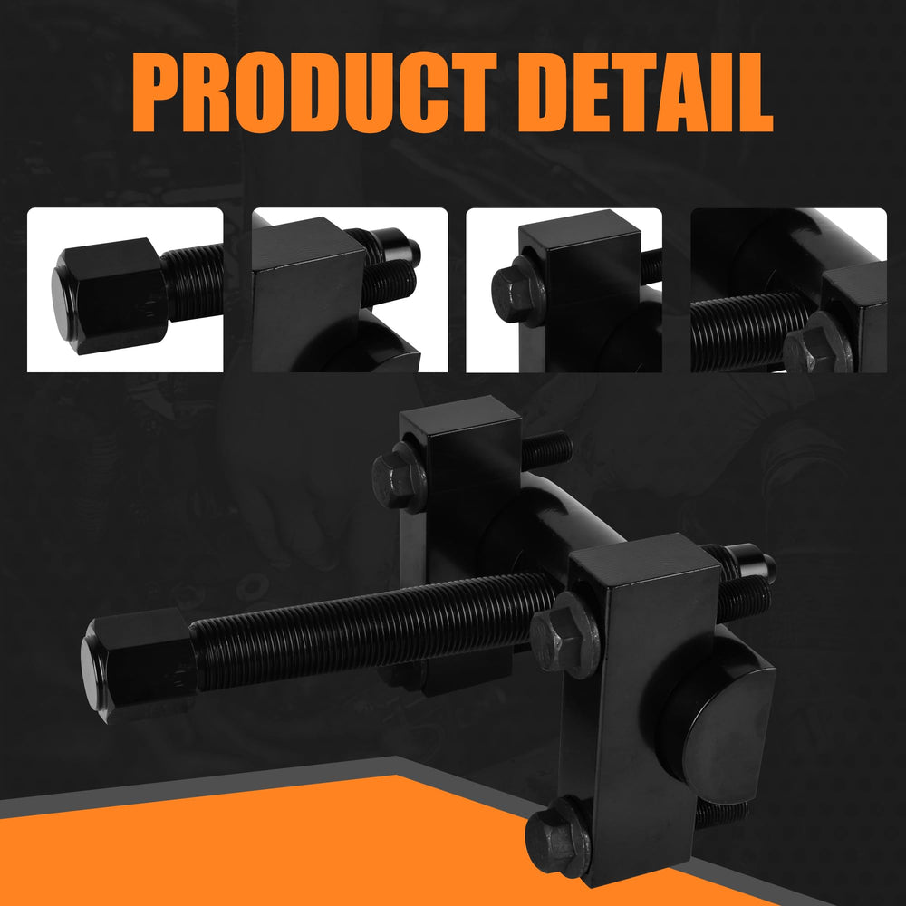 Zhermik in use on a semi truck axle illustrating efficient yoke extraction and reduced component risk