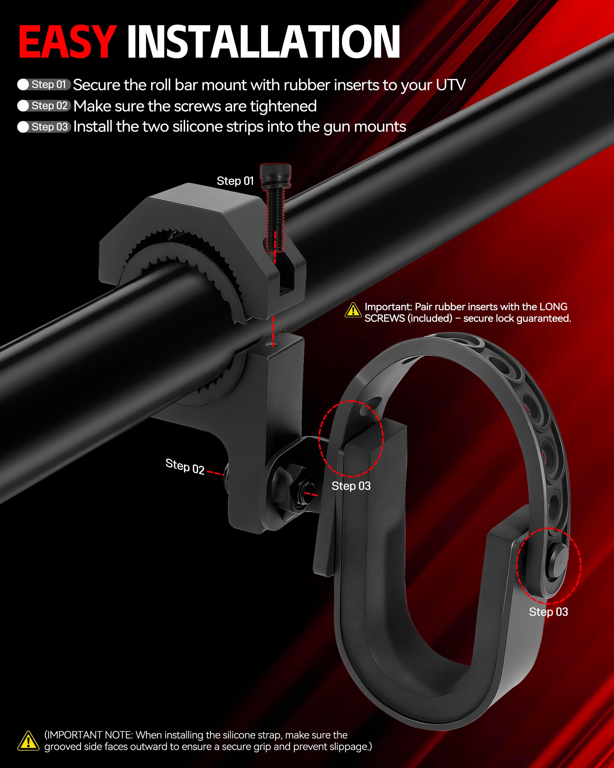 ZHILXN reinforced rubber straps with multiple locking holes benefit