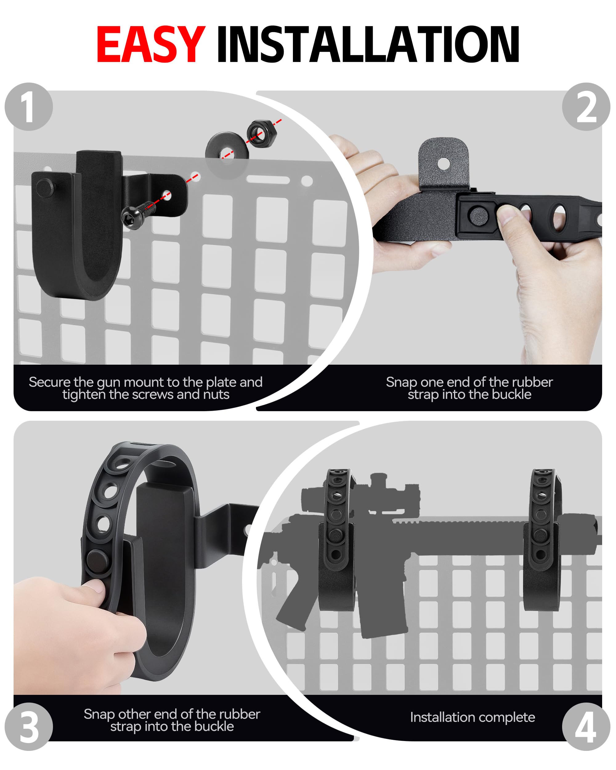 ZHILXN complete mounting kit laid out for easy, all-in-one installation