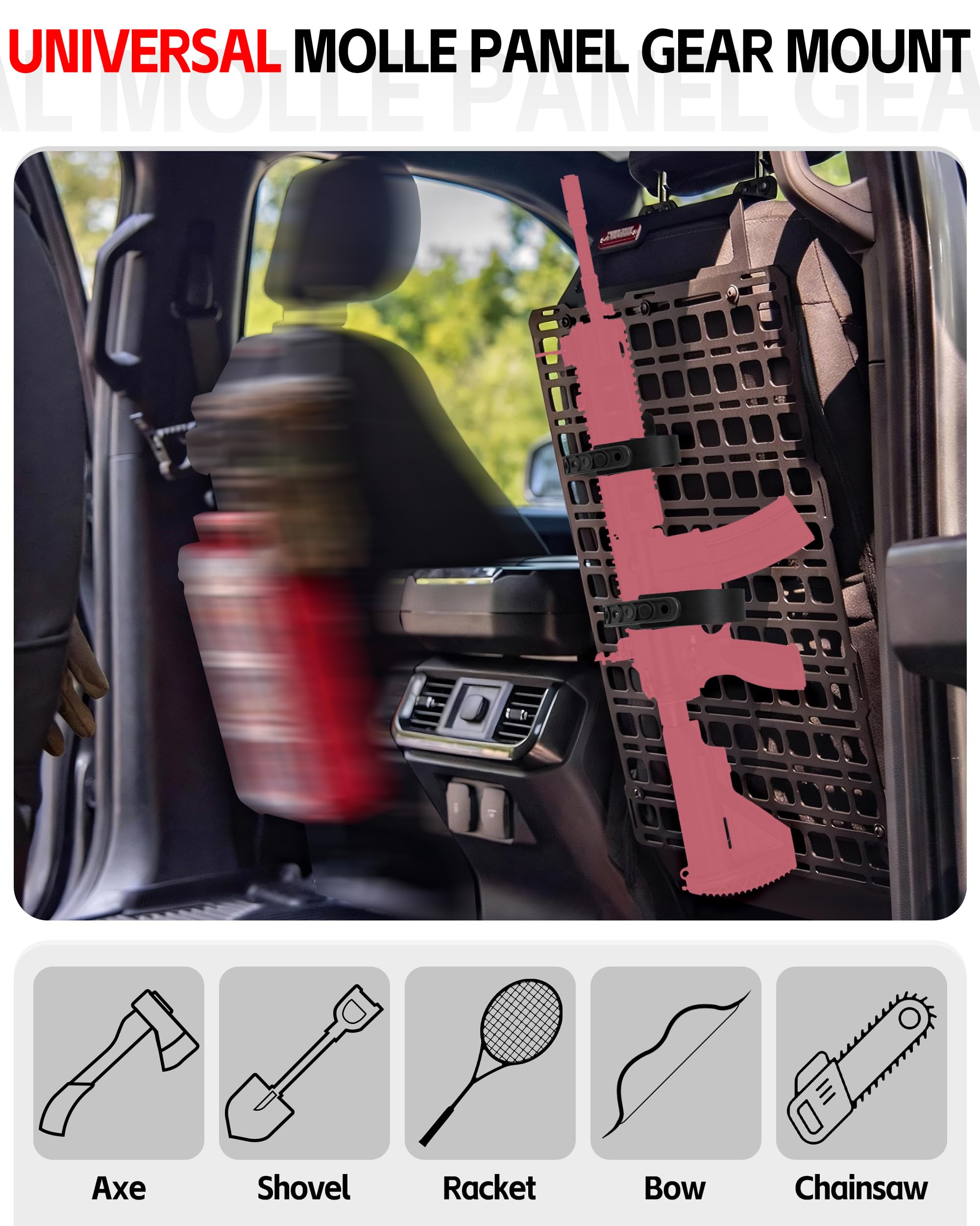 ZHILXN mounted in vehicle MOLLE panel for stable transport benefit