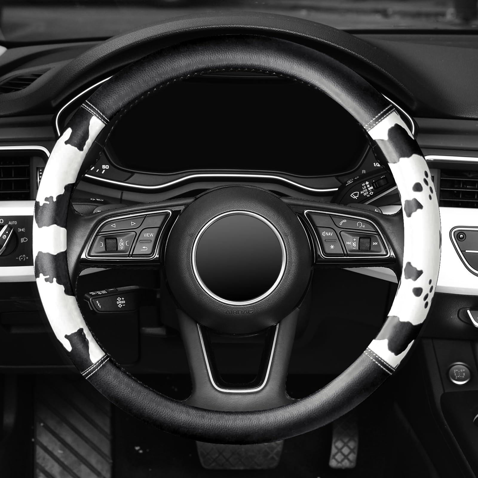 ZHOL close-up of microfiber leather texture offering comfortable grip