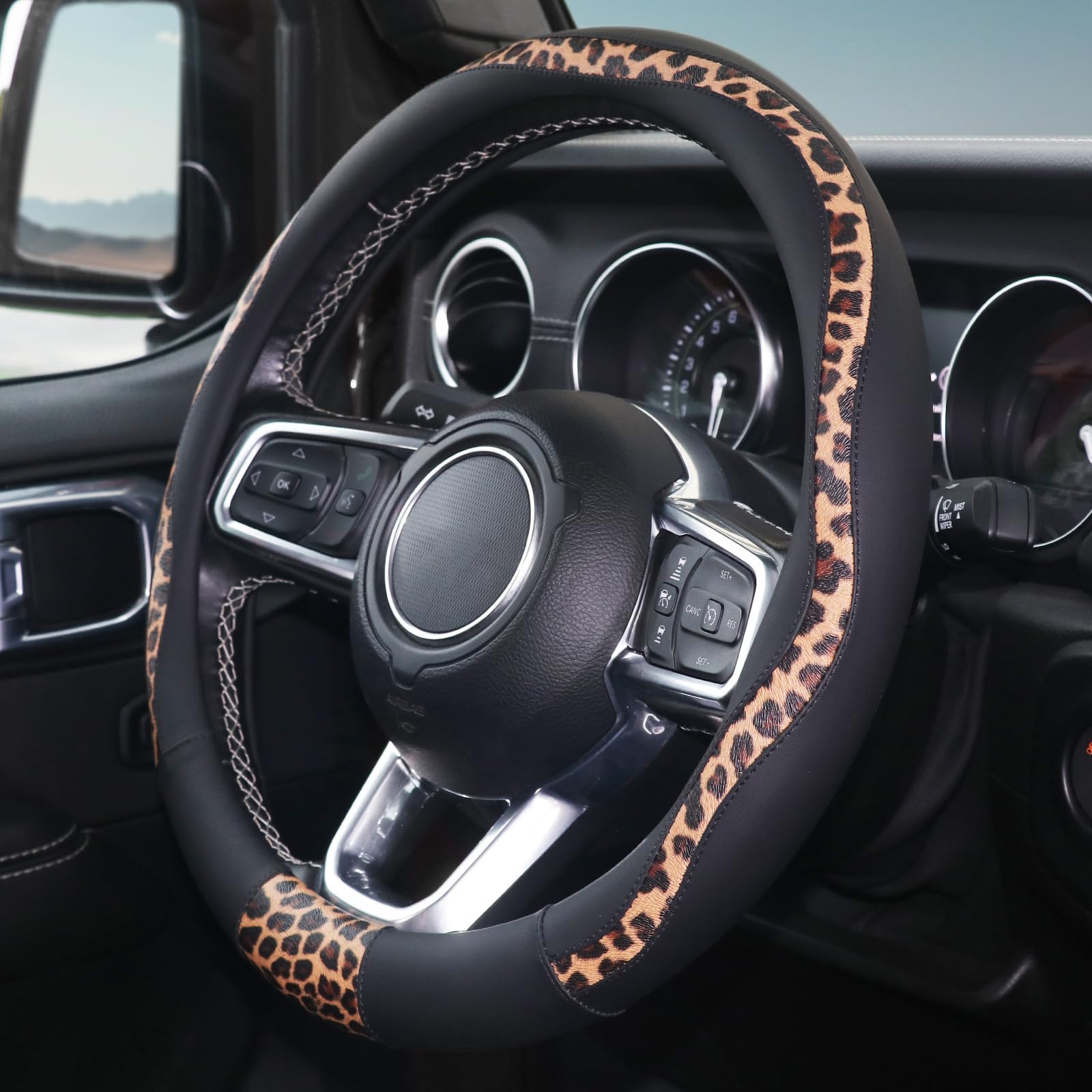 ZHOL cover installed on steering wheel demonstrating improved control benefit