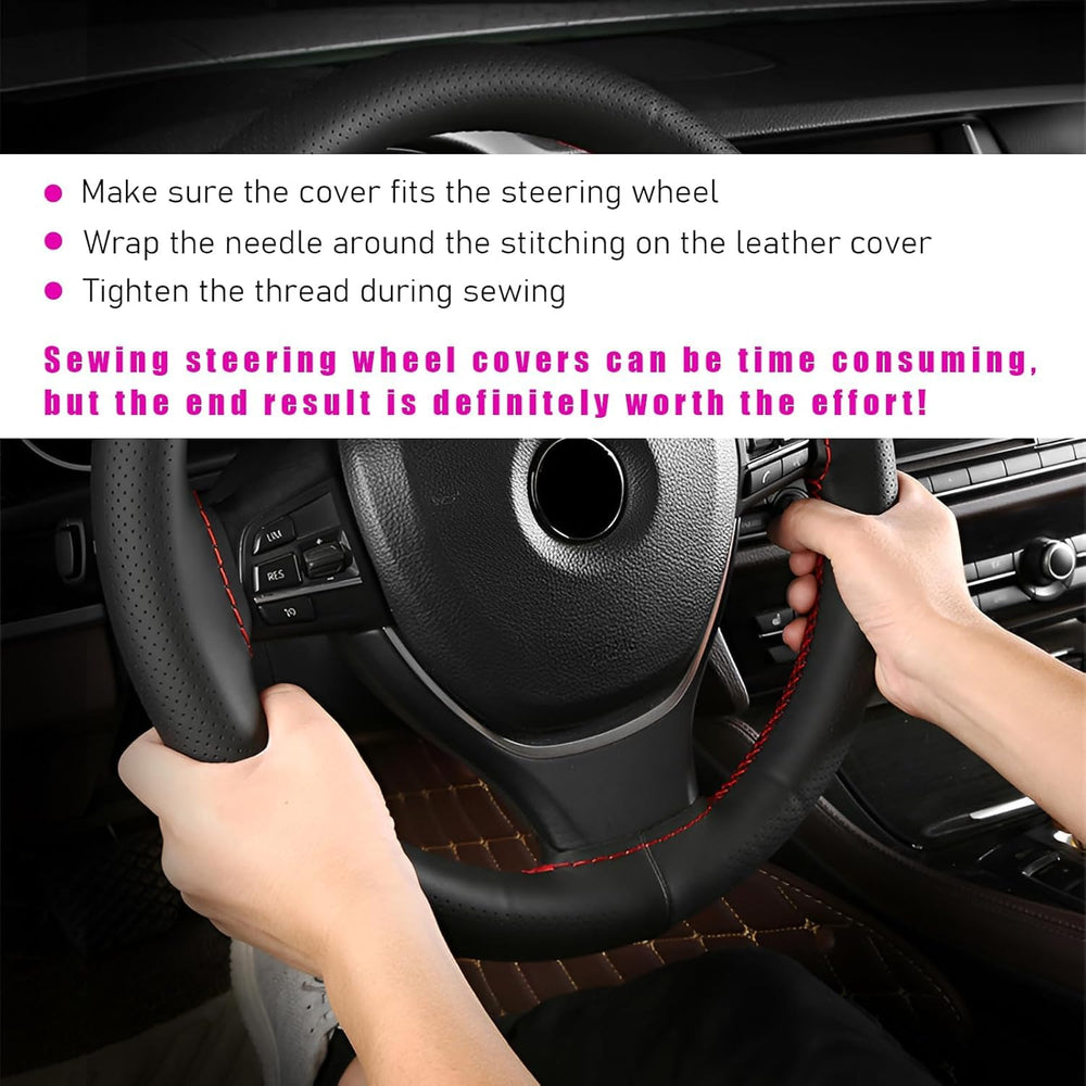 Ziciner steering wheel cover beside ruler showing compatibility up to 15-inch benefit