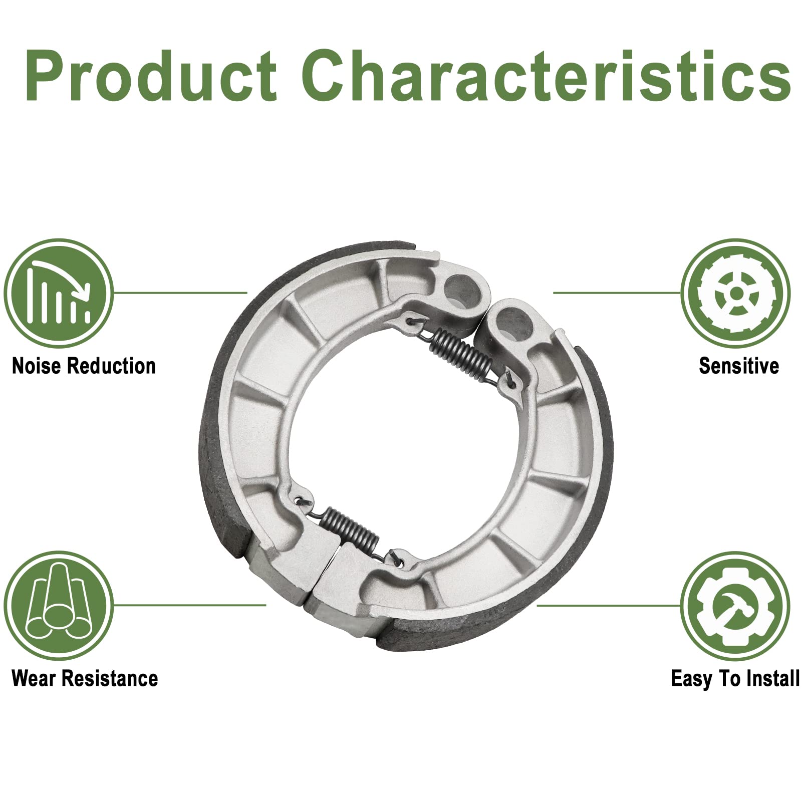 ZICOO rear brake shoe profile illustrating correct contour and durability