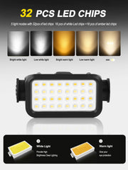 ZIDIYORUO closeup of 32 LED array highlighting dual white and amber chips