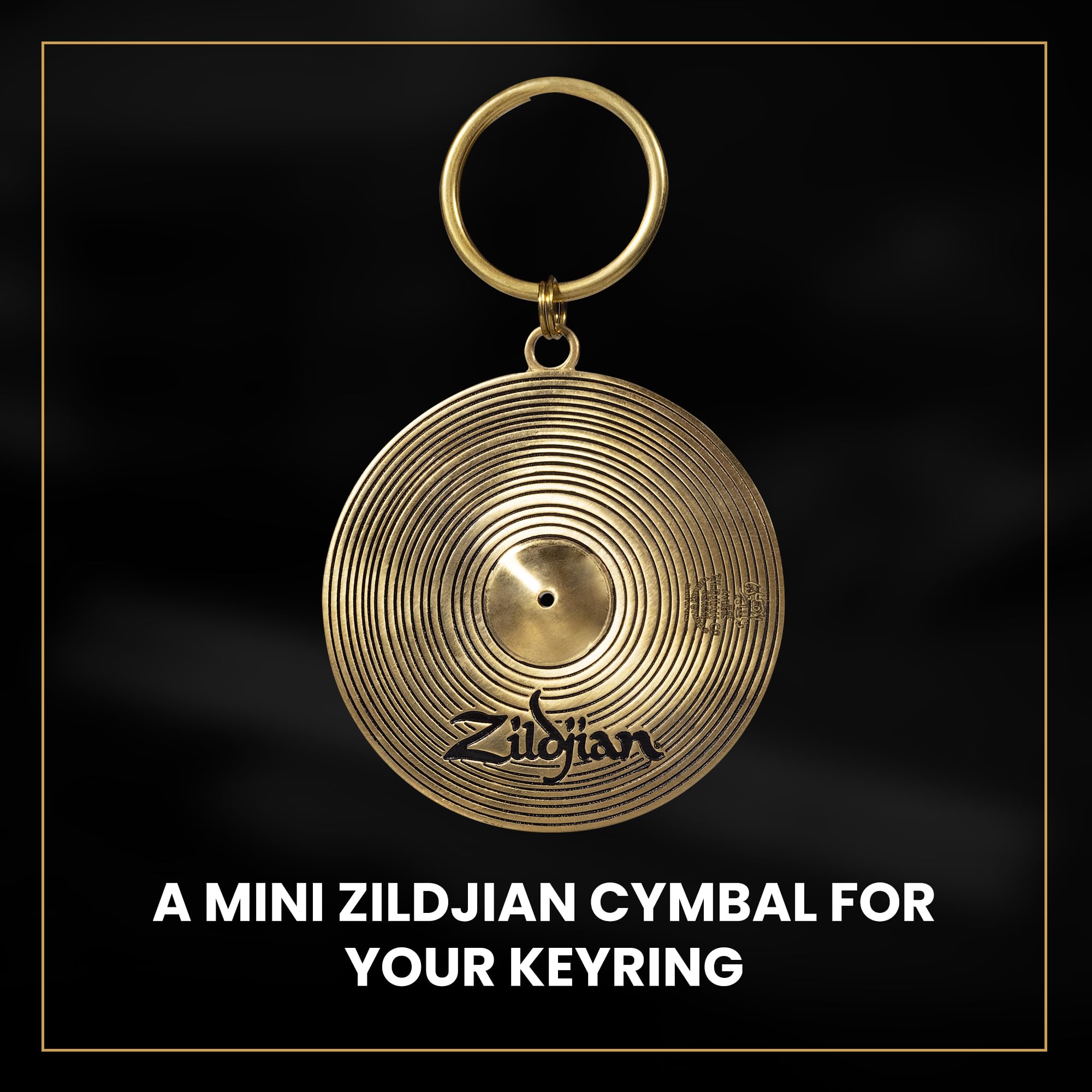 Zildjian close-up of cymbal rim texture showing craftsmanship and premium look