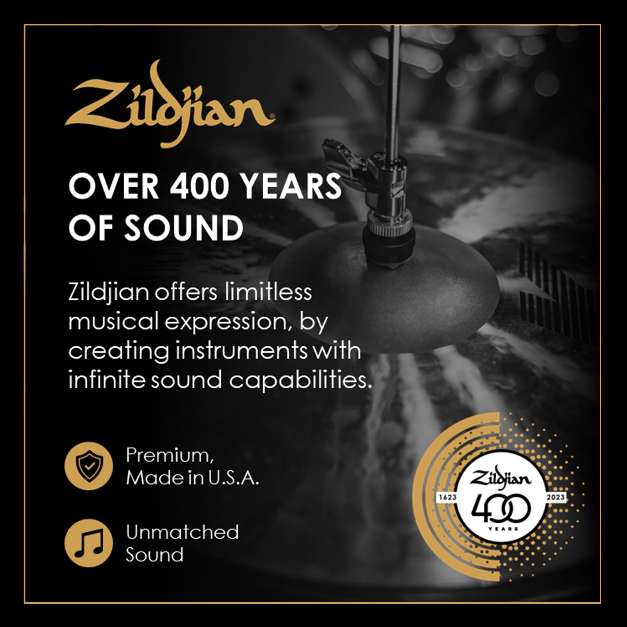 Zildjian keychain near drum kit in lifestyle shot conveying musician identity