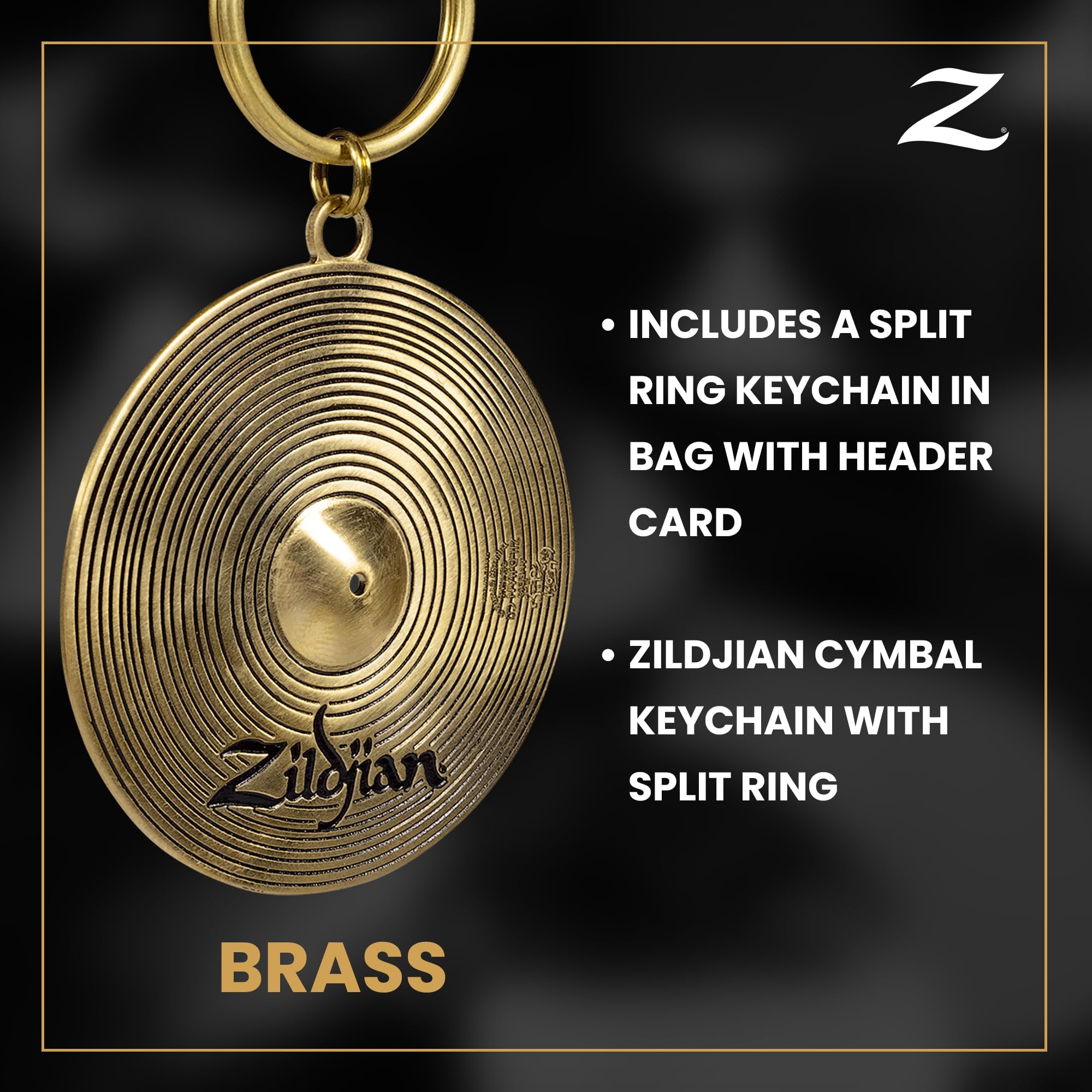 Zildjian split ring attachment displaying secure fit and everyday carry readiness