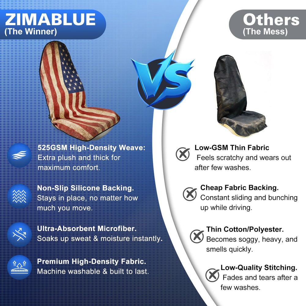 ZIMABLUE covers in SUV on road trip keep seats dry and sand-free
