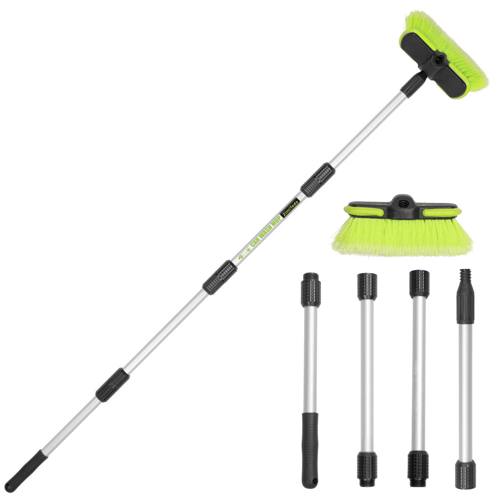 ZimiTeda front view of full car wash brush showing long handle benefits