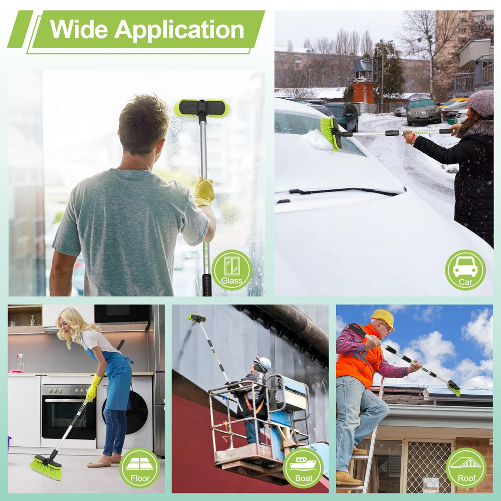 ZimiTeda in use cleaning solar panels and driveway for multipurpose use