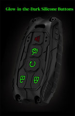 Zincflag close-up of glow-in-the-dark silicone buttons for night visibility