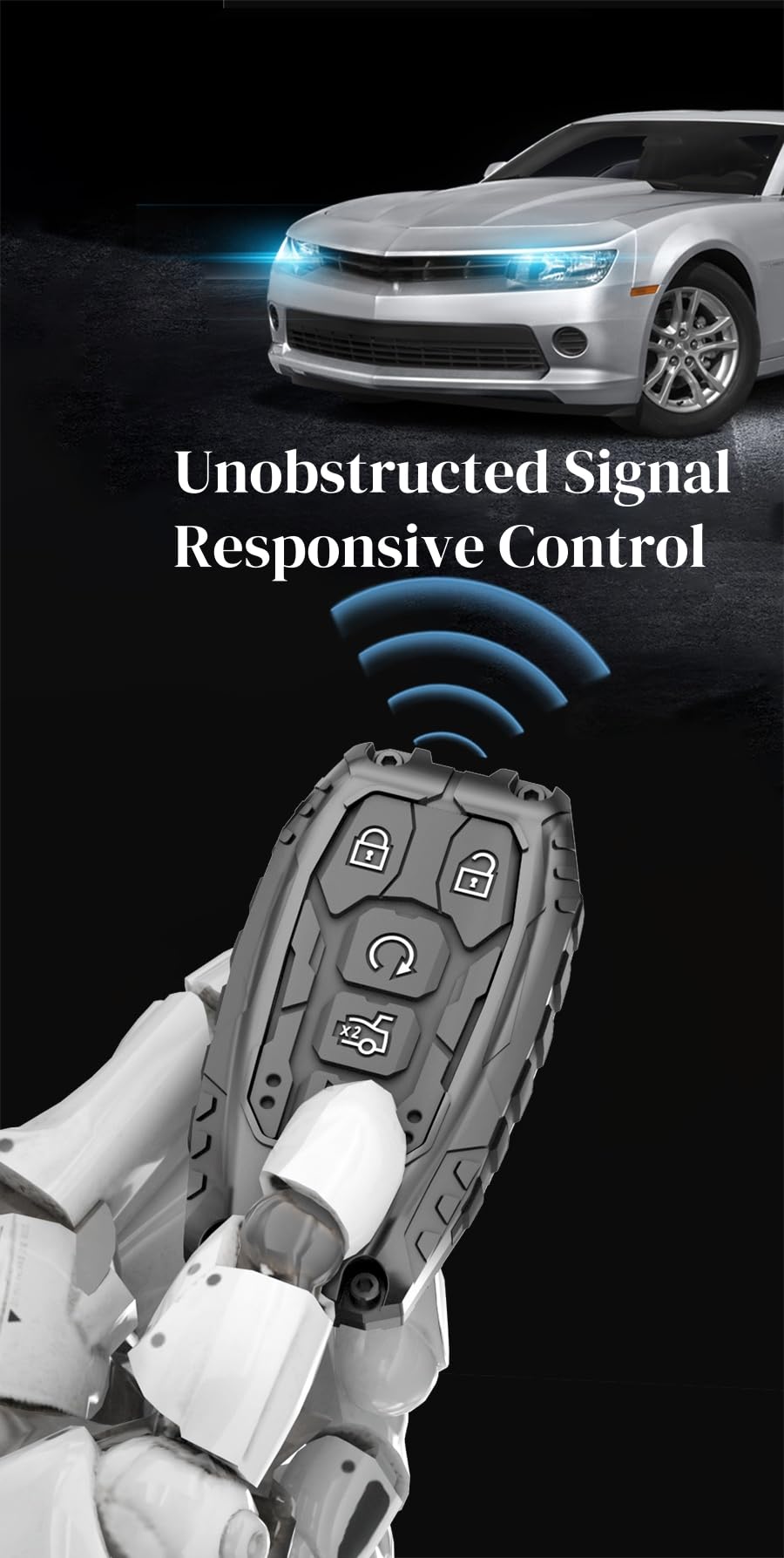 Zincflag key fob in hand demonstrating compact size and ergonomic grip
