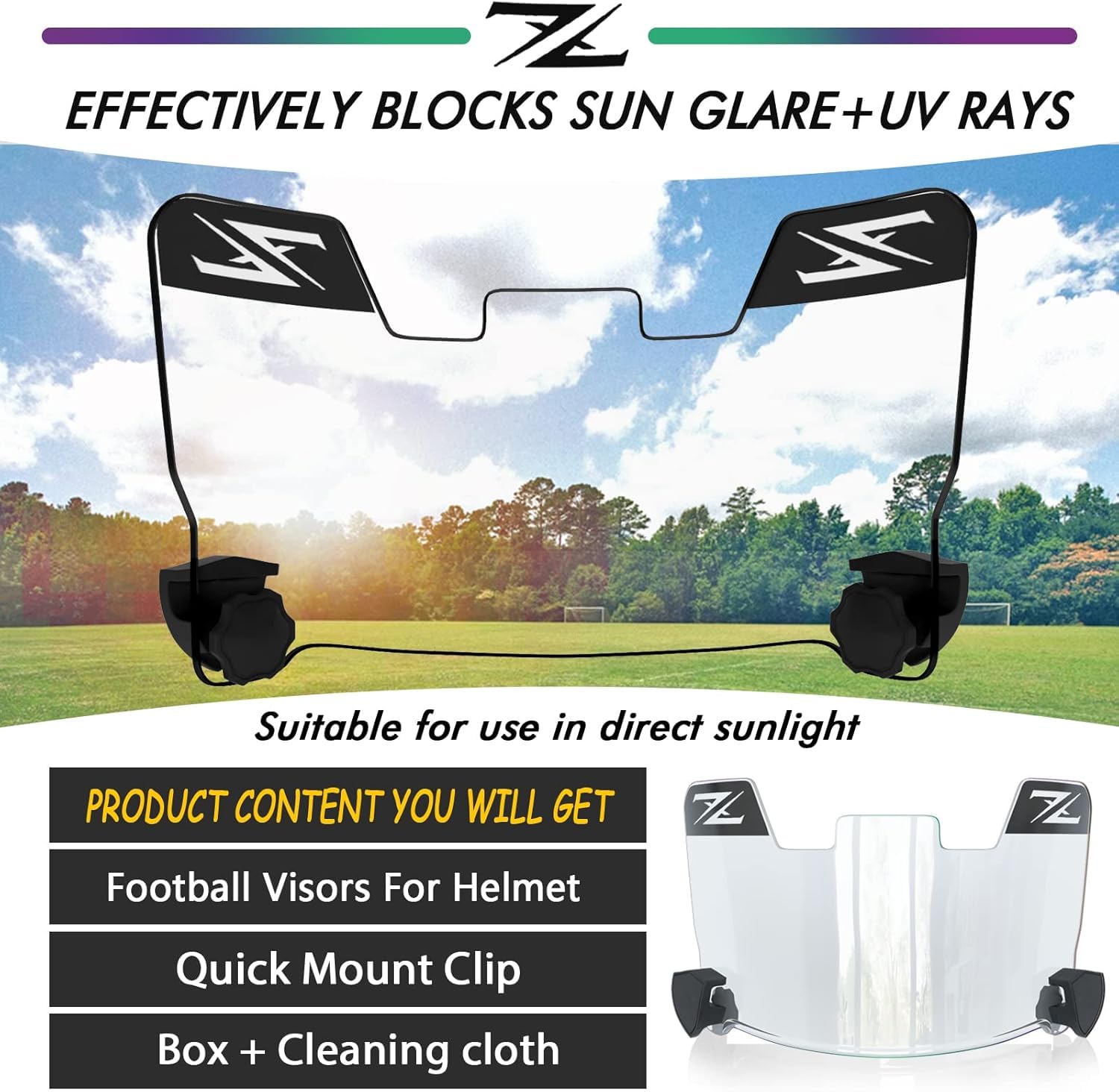 ZIXIOYS lifestyle shot of player wearing black visor for glare reduction