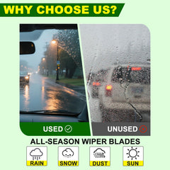 ZIXMMO blade installed on windshield improving road visibility in rain