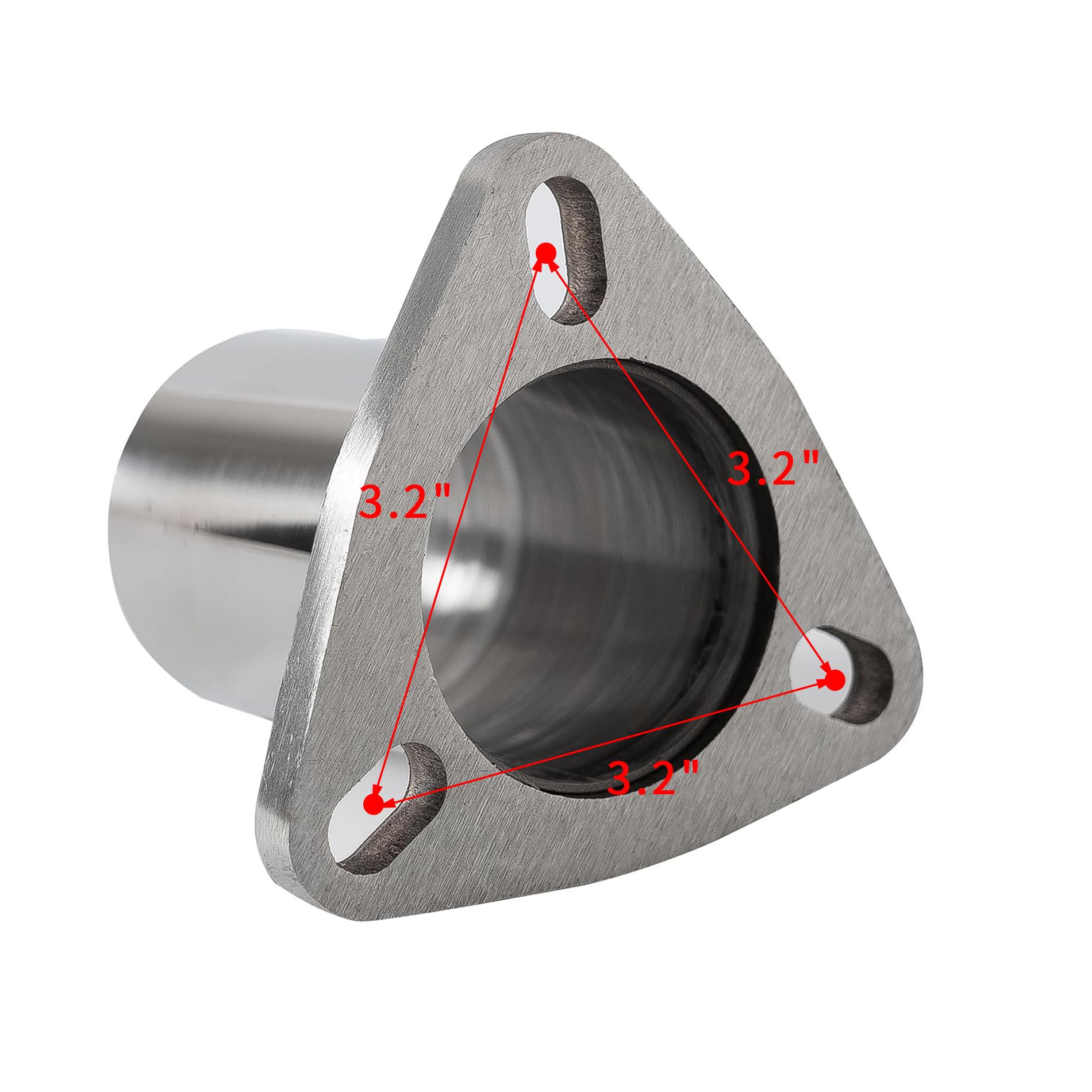 ZJXDZY detailed shot of 3-bolt flange face for accurate bolt alignment