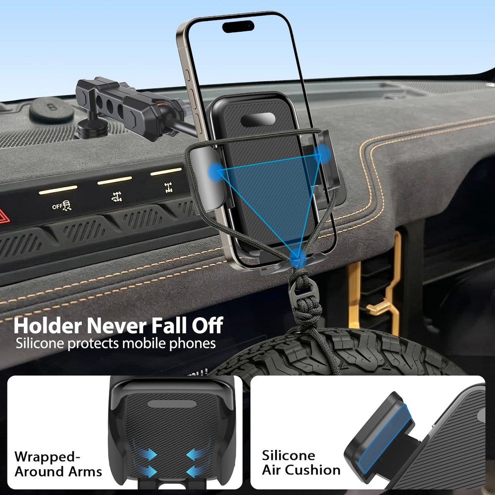 ZKJAYOE close-up side clamp and silicone pad protecting phone surfaces