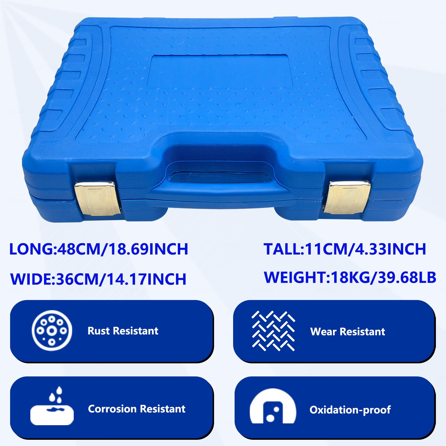 ZKTOOL scale comparison next to a wrench showing compact workshop fit