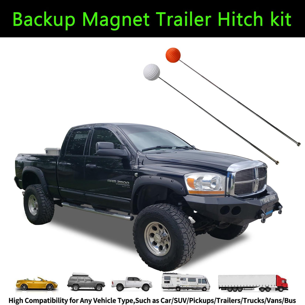 ZLEYECZ guide poles mounted on boat trailer aiding single-person hitching