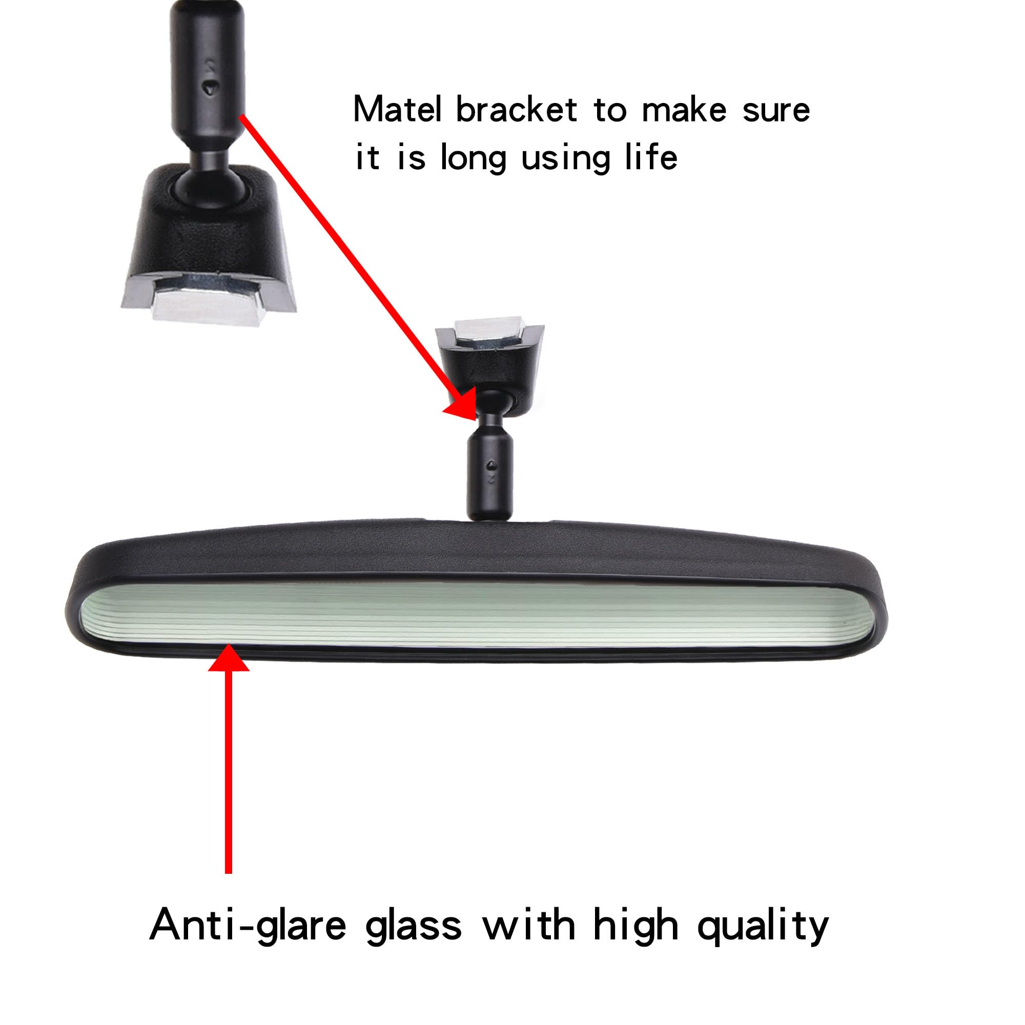 ZLPTEAM mirror installed inside car demonstrating expanded rearward field of view