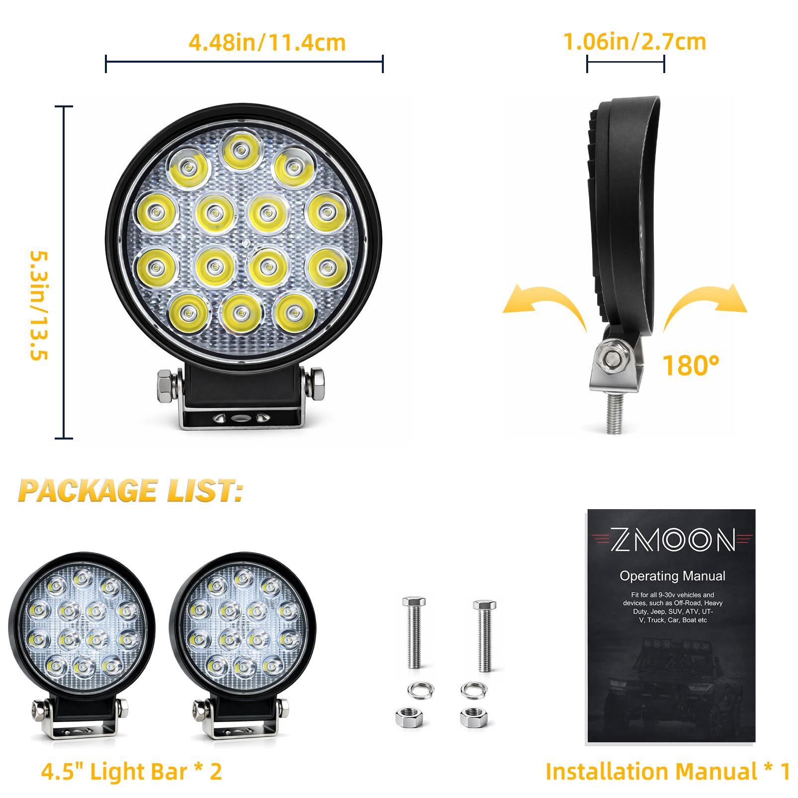 Zmoon light held in hand for scale indicating compact space-saving design