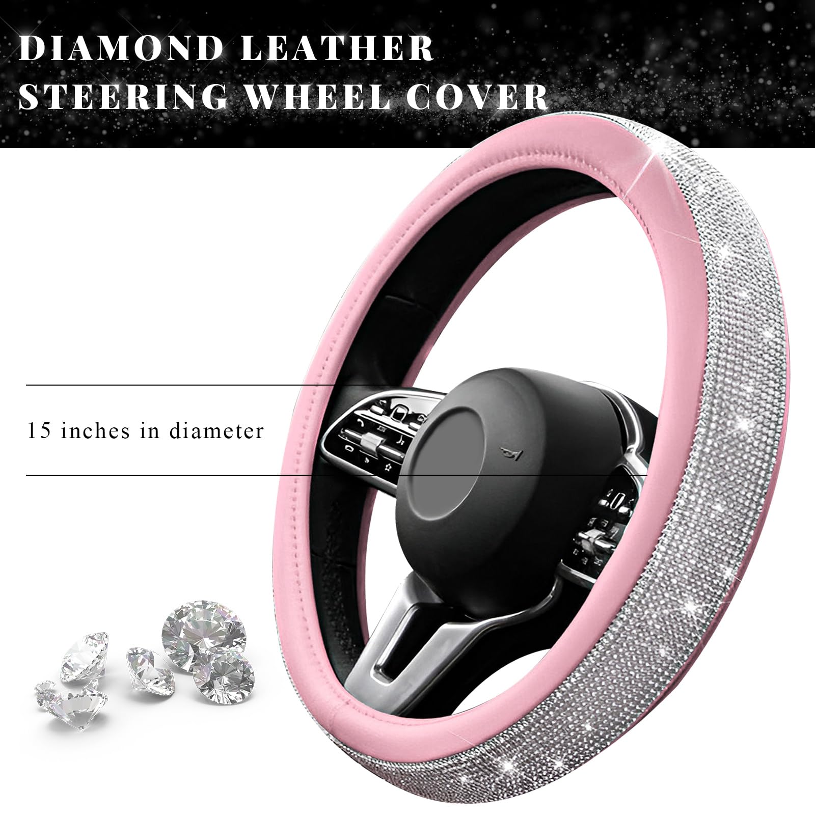 ZNDAW close-up of rhinestones showing secure setting and reflective luxury