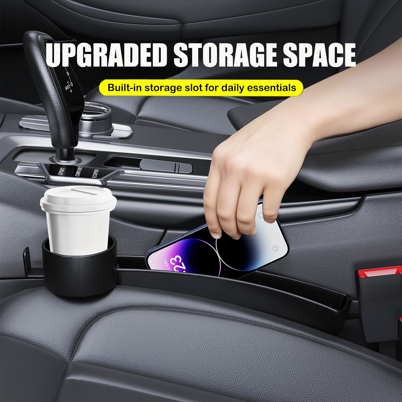 ZOCARTO installed on passenger side holding phone within easy reach