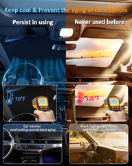 ZOIBV compact folded shade in storage pouch for easy portability
