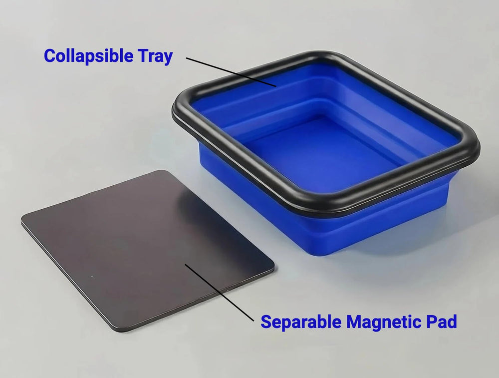 ZOLOTI trays inside a toolbox showing space-saving transport benefit