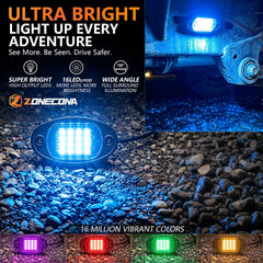 ZONECONA pre-wired harness and illuminated switch for easy plug-and-play installation