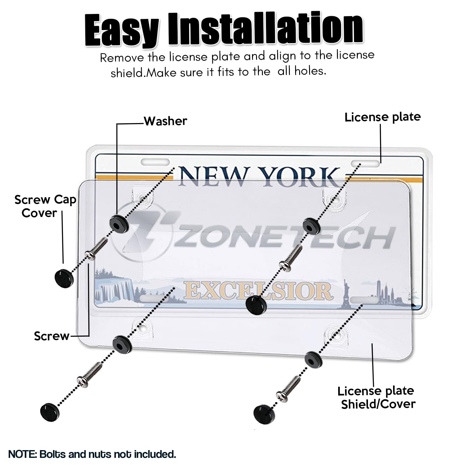 ZONETECH angled view showing bubble profile that reduces road spray