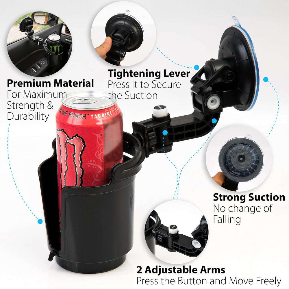 ZONETECH cup cradle detail showing expandable fit for multiple cups
