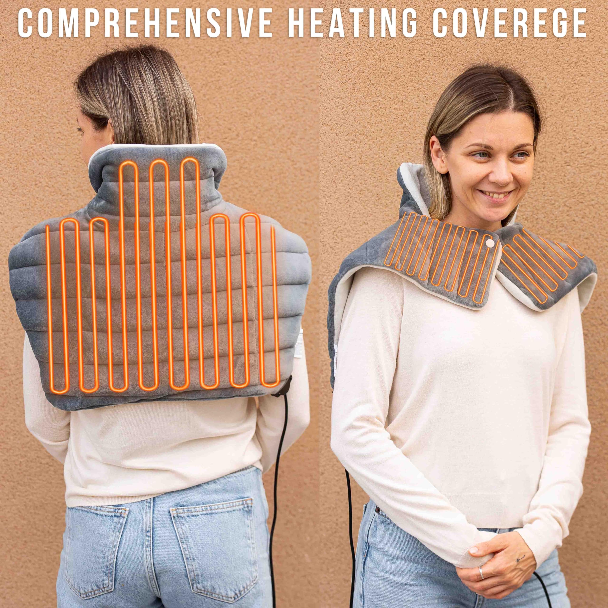 ZONETECH back coverage demonstrating broad soothing heat