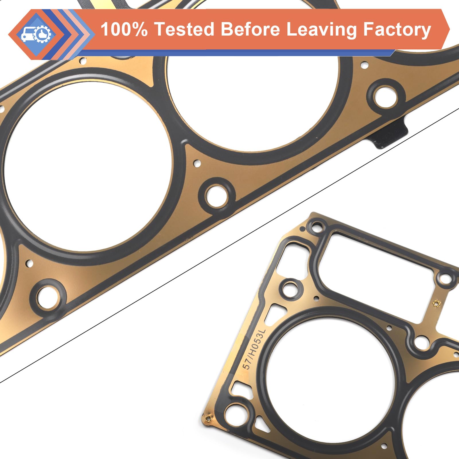 ZONFANT gasket next to ruler showing exact dimensions and scale for verification