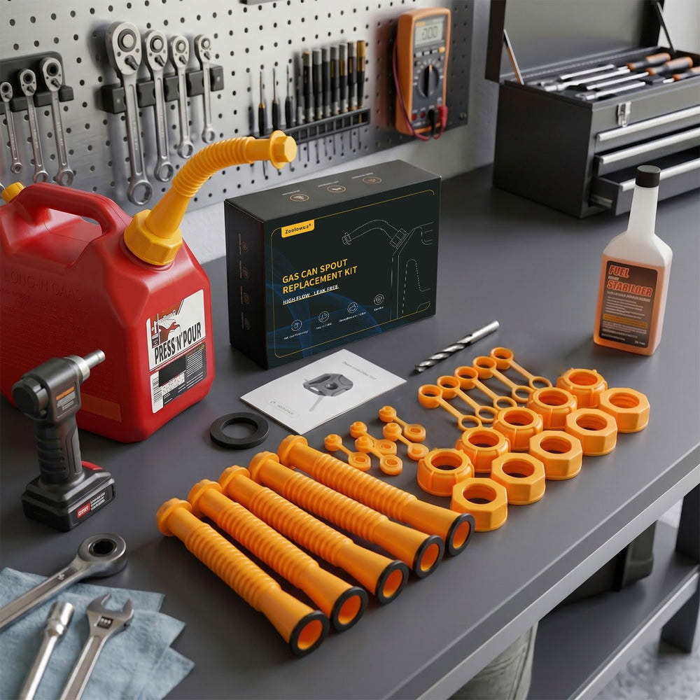Zoolowua installation kit layout with included drill bit showing everything needed for vent-cap A installation